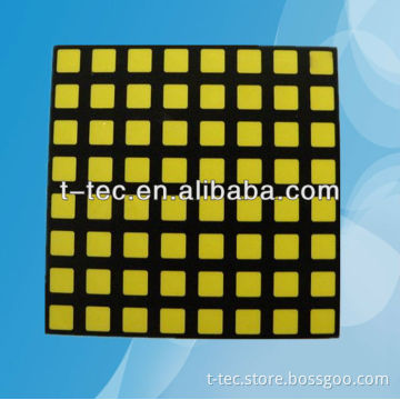 White 2.3" 8x8 led dot matrix display with square dot patrn inside